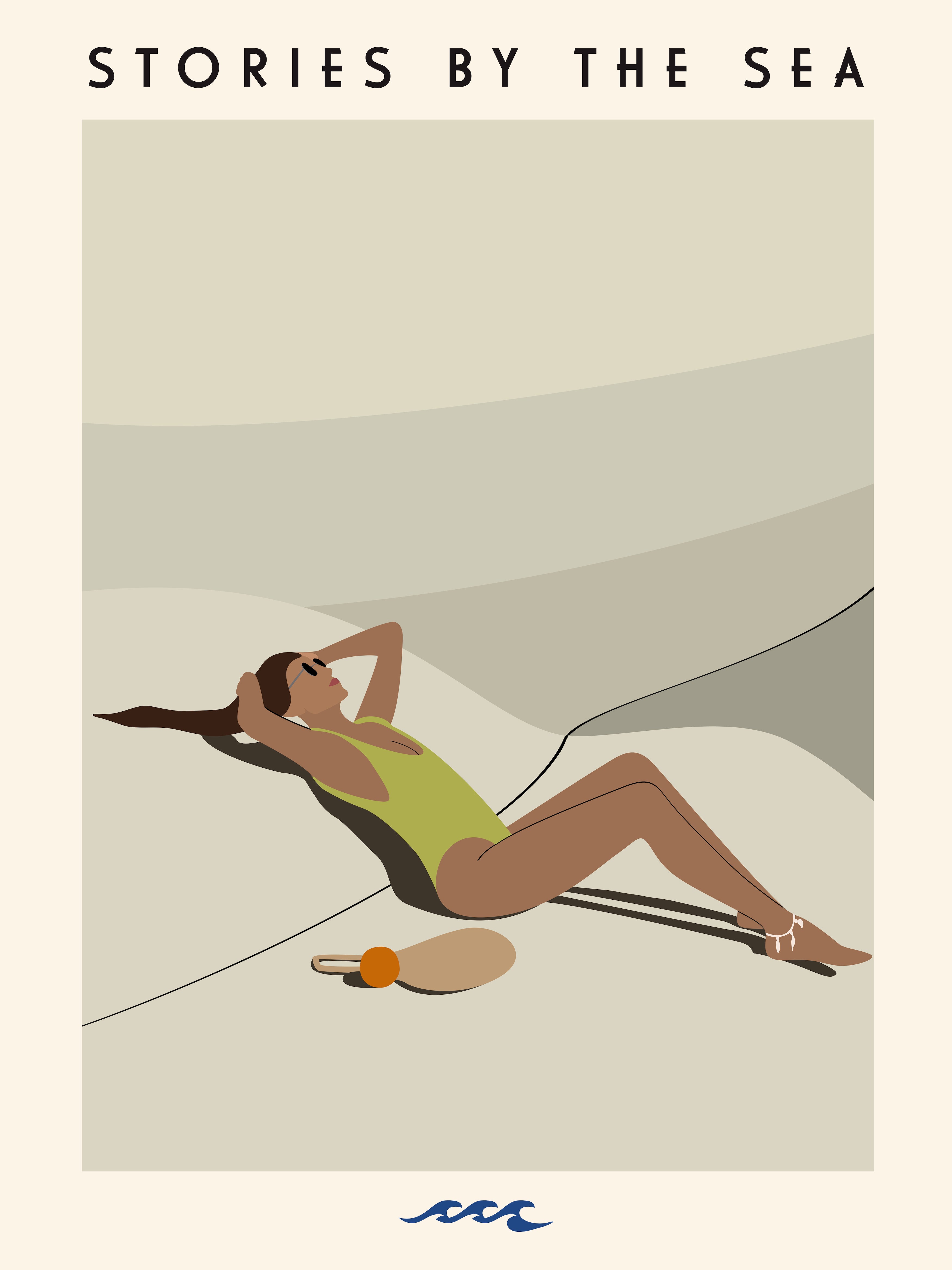 Il Dolce Far Niente Quote: Spiaggia Blu Striped Towel — Mazzarello Media &  Arts